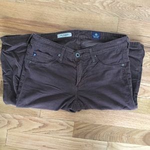 AG The Legging Super Skinny Brown Corduroy